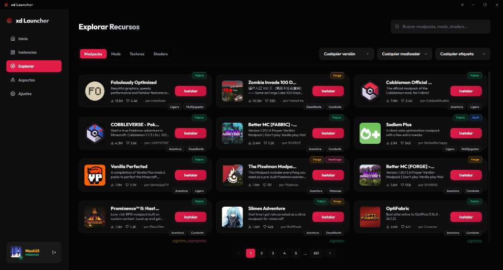 Explorador de Mods de xd Launcher